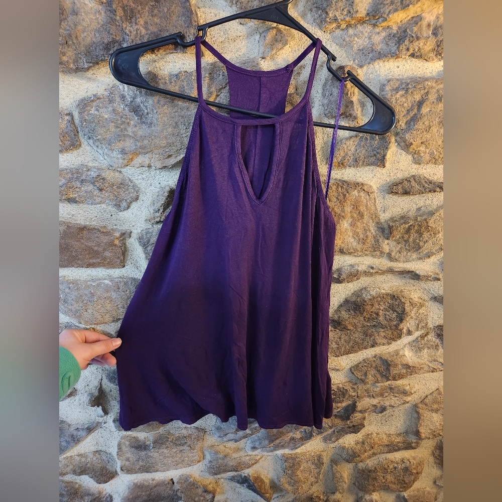 Purple racer back tank top